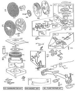 Crankshaft, Cam, Piston Grp Diagram and Parts List for 400437-0113-XX  Briggs and Stratton Engine